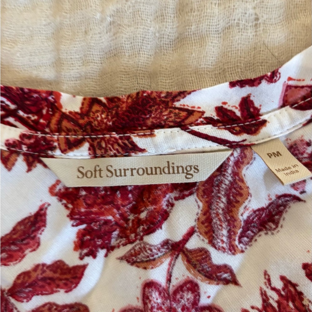 Soft Surroundings Red and White Ruffled Tiered Sundress - Picture 6 of 6
